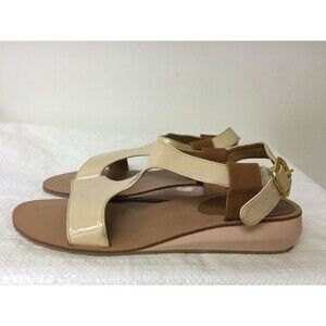 Kelsi Dagger Galina nude/camel Women buckle sandals size 9M